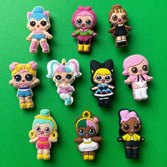 LOL Crocs Shoe Charms Set of 10 - jibbitz Charms - Picture 1 of 3